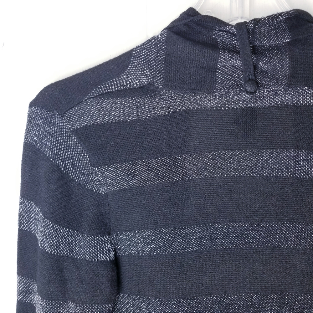 White House Black Market Cardigan Women Size XS Shimmer Stripe Open Front - Picture 10 of 11